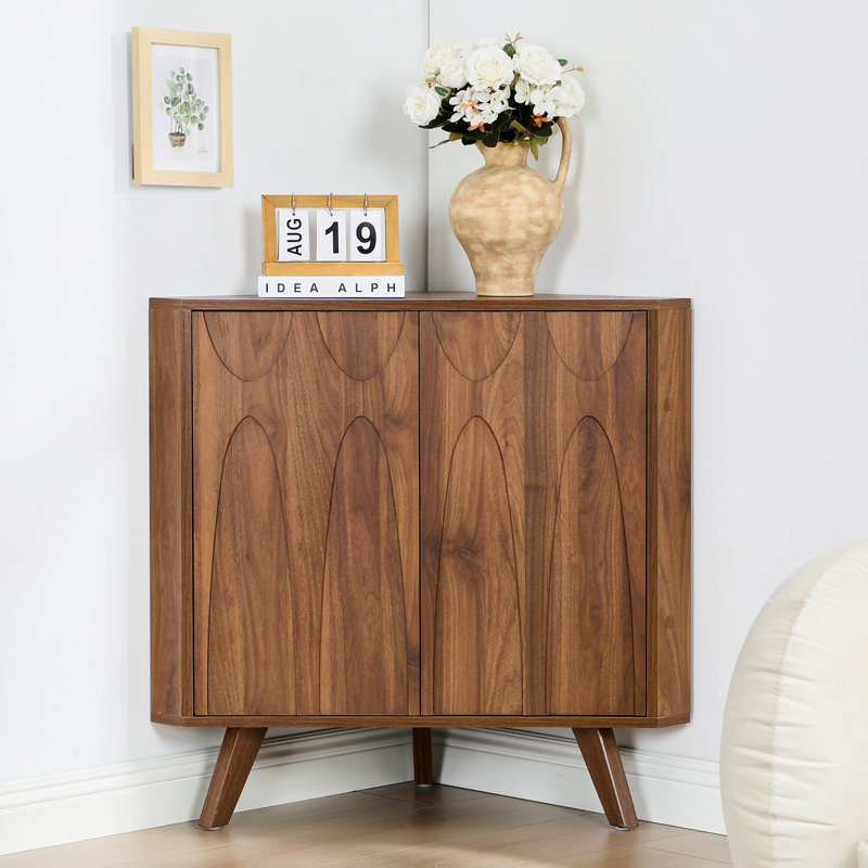 30.7" Corner Accent Cabinet, Brown
