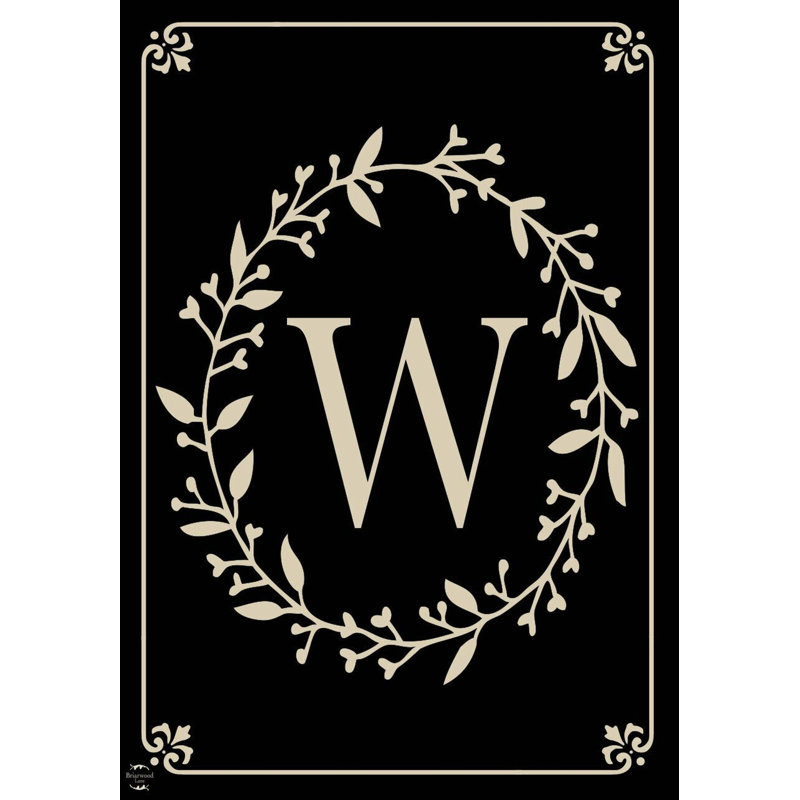  Classic Monogram Letter W Garden Flag