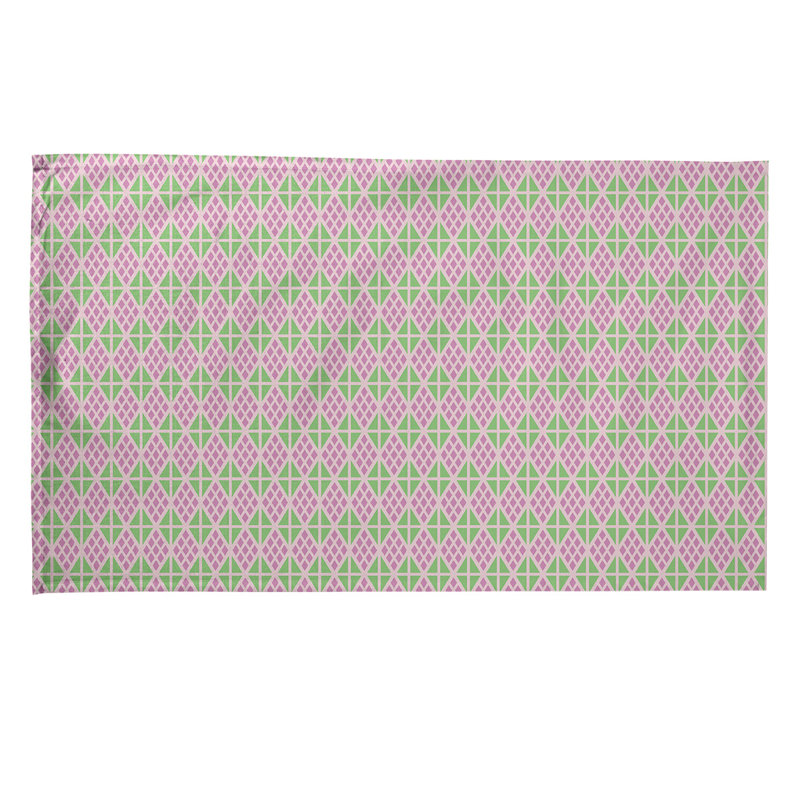 Tea Towel Kitchen Towel, Cotton Twill, Pink/Green