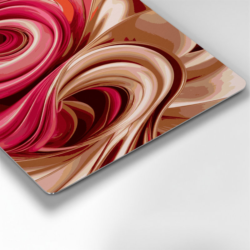 Abstraction numérique 18, art mural en métal rouge, H 32 po x l 32 po