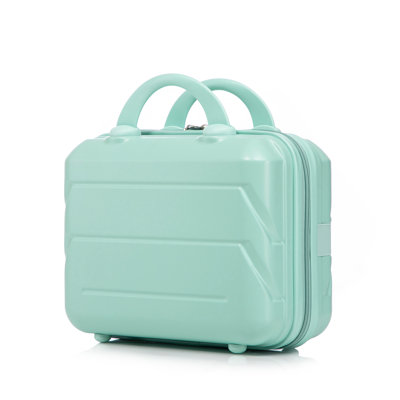 14"/20" 2 Pcs/Set In ABS Spinner Wheel Luggage, With Combination Lock,14" Cosmetic Case (Mint Green)
