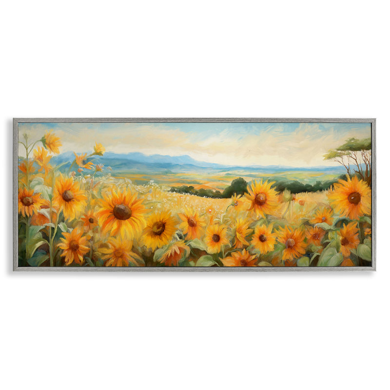 "Tournesol", art giclée par Ramona Murdock bg-182, Estampe numérique Farmhouse, H 13 po x l 30 po