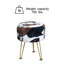 33cm Wide Round Animal Print Footstool Ottoman