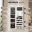 Armoire à bijoux à DEL blanche verrouillable-2031591223