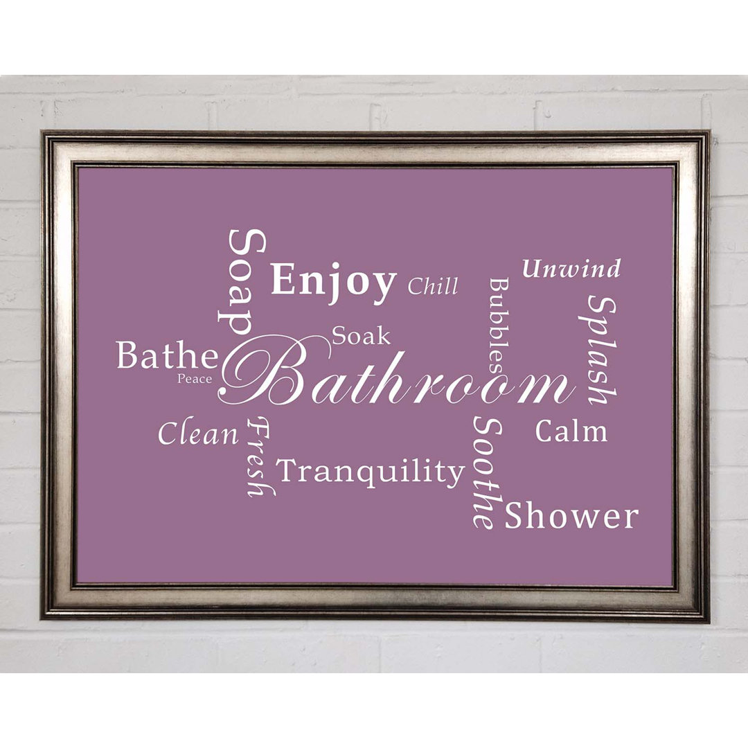 Badezimmer Zitat Badezimmer Tranquility Dusty Pink - Single Picture Frame Art Prints