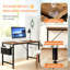 Bureau d'ordinateur 47,2 po avec rangement, crochets latéraux et pieds réglables pour le bureau personnel-1672864115-1672864121-1672864120