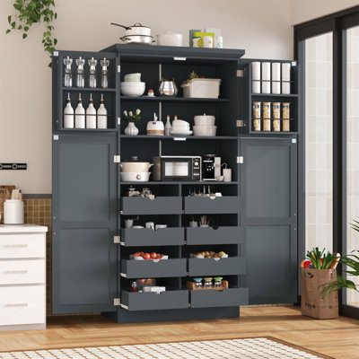 Tall Storage Cabinet with 4 Doors
