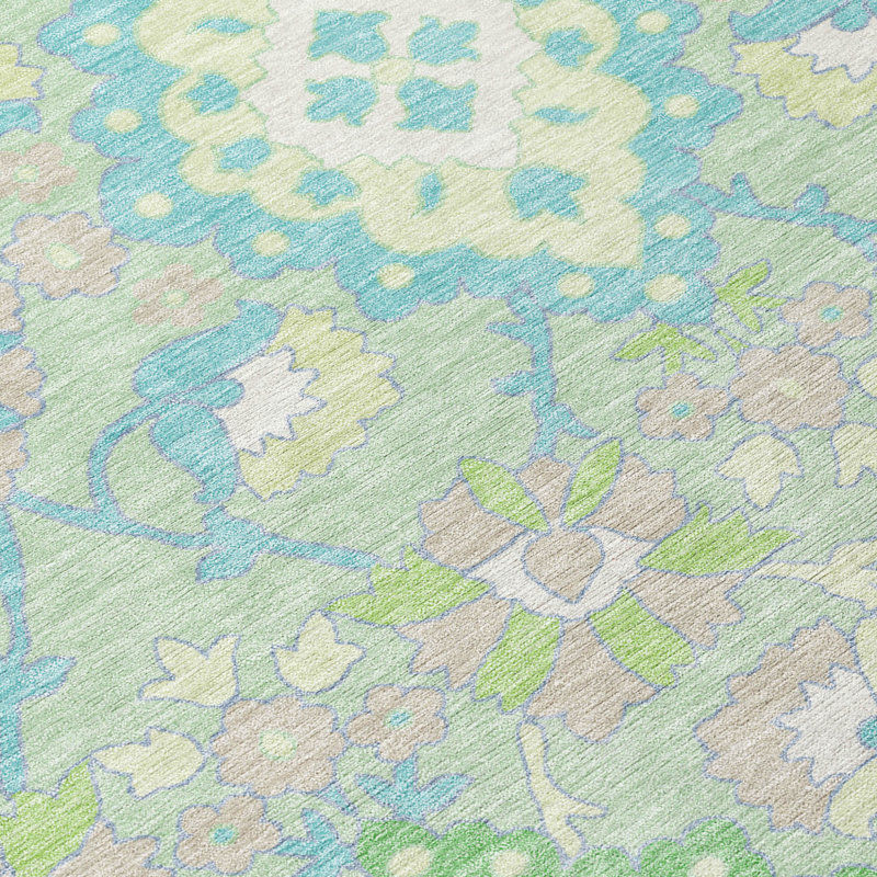 Tapis d'intérieur rond 8 po Mint Green