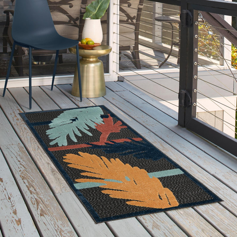 Parley Floral Indoor / Outdoor Rug, Runner 2' x 8'