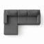 Canapé modulaire en forme de L en flanelle désossée avec siège profond, choix de méridienne orientée vers la gauche, double poches latérales, aucun assemblage requis-132440247-132440251-132440253