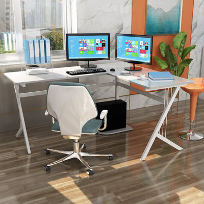 Bureau en forme de l Wadell