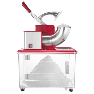 Broyeur à glace commercial 661 lb/h, machine à granita électrique 350 W avec 4 lames, 1400 tr/min, en acier inoxydable, bac à glace pilée de 11 gallons, blanc, conçu pour les restaurants familiaux et les bars.