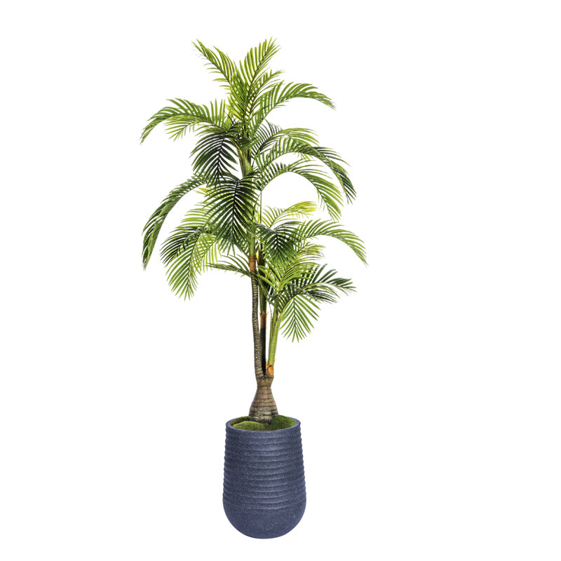 Palmier artificiel 96,08 "en pot, Noir