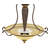  Bristol 5-Light Indoor Vintage Bronze with Antique Gold Hanging Pendant with Sepia Glass Bowl Shade