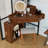 Vanity Desk with LED Mirror, Stool and Side Cabinet-1127168115