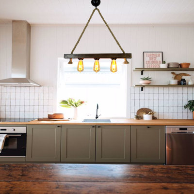 Luminaire suspendu pour îlot de cuisine 3 lumières Arlington
