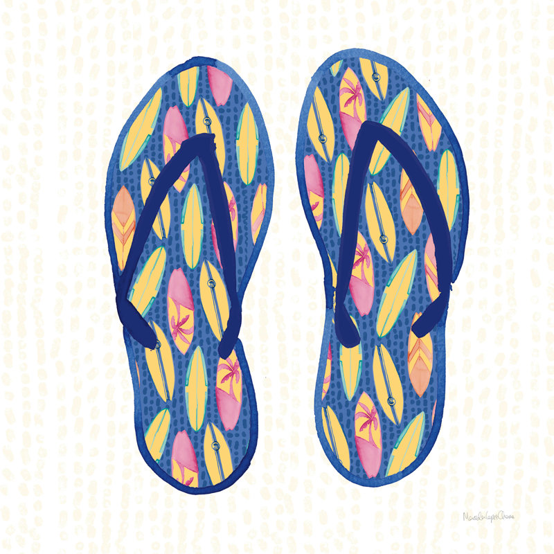 " Laguna Flipflops III " by Mercedes Lopez Charro, 12" H x 12" W