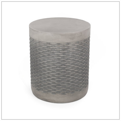 Table d'appoint d'extérieur ronde en béton