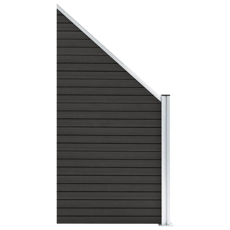 Fence Panel WPC 95x(105-180) cm, Grey