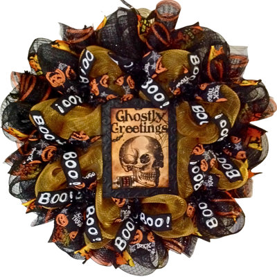 Couronne d'Halloween, salutations fantomatiques