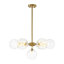 Lustre sphérique en verre 7 lumières Eclectic Modern