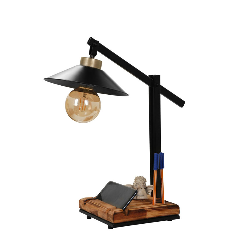Lampe de bureau brune 17,72 po Mcbrayer