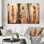 «Art Nouveau Retro Beauty Timeless Elegance», 3 pièces sur toile