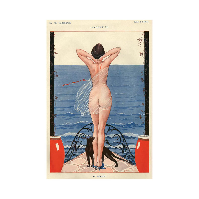 1925 La Vie Parisienne Magazine Plate - Wrapped Canvas Print, 66.04 cm H x 45.72 cm W x 1.91 cm D