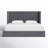 Leesburg King Hydraulic Lift Storage Bed, Upholstered Wingback Bed with Channel Tufted Headboard, Gray-1199468024-1199468025