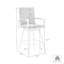 Tabouret d'extérieur en métal avec coussin Koslya-1136223271-1136223270-1136223269