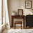 LUMERA Collection Traditional Flip-Top Vanity Desk Set with Cushioned Bench, Hidden Mirror Makeup Vanity Table with Drawers and Built-In Storage-1152623651