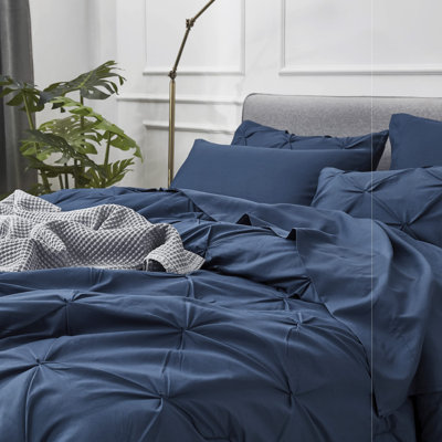 Bedsure GentleSoft™ Pintuck Pinch Pleat Bed-in-a-Bag (Set of 5 or 7) 89GSM