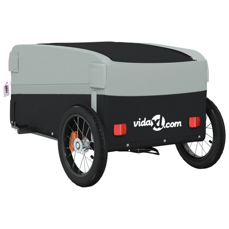 Bike Trailer Iron, 42.5cm H x 122cm W x 52.5cm D, Black/Grey