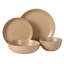 Ensemble d'assiettes et de bols Gibson Elite, court de 16 pièces en grès, ensemble de plats ronds réactifs à glaçure réversible-126181506
