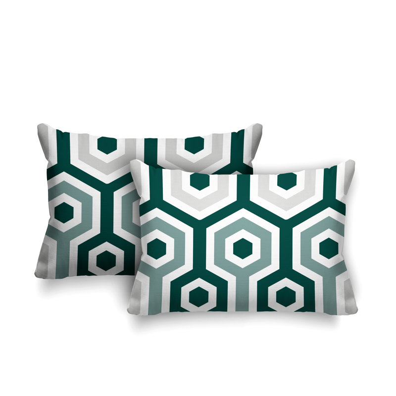 Coussin lombaire intérieur / extérieur Pento, Émeraude