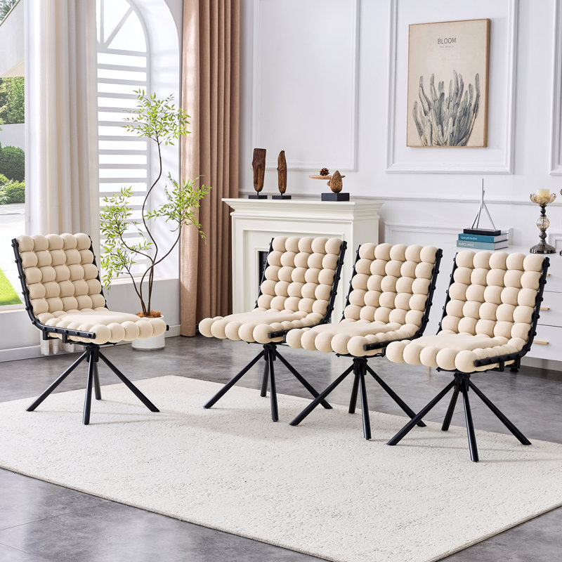 Ensemble de 2 chaises d'appoint Modern, Beige