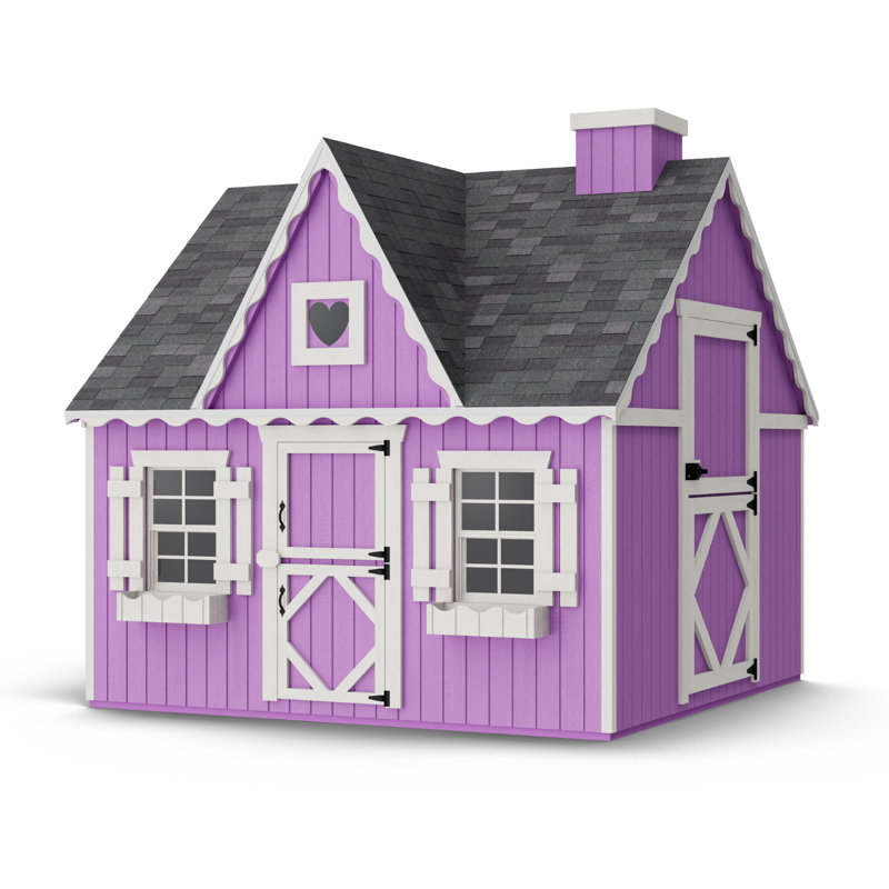 Victorian Outdoor Wood Playhouse, Yes, No, 8' x 8'