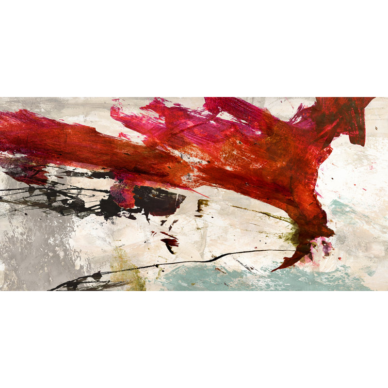 2SN5767 Abstract: Colours Rumbling by Jim Stone - Wrapped Canvas Art Prints, 35cm H x 70cm W x 4cm D