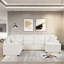 Canapé modulaire escamotable avec repose-pieds de rangement, 3 coussins et ports de charge Naomie-1036321089