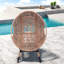 Chaises longues confortables de patio, conception en fer rotin Pe, chaise suspendue d'extérieur moderne