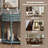 Curved Console Table With 4 Drawers & 1 Shelf, Versatile For Hallway, Living Room-410587725