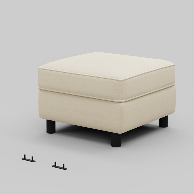 Canapé-lit simple modulaire avec rangement, Beige