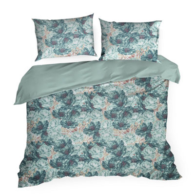 Cotton Floral Duvet Cover with Pillowcases
