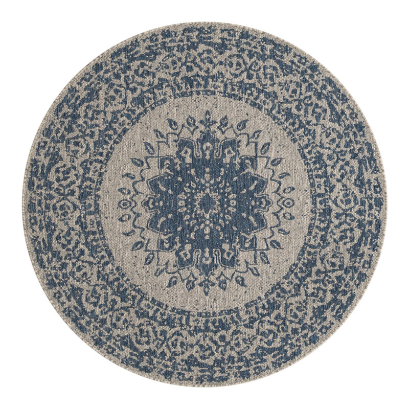 Ornate Lamotte Indoor/Outdoor Area Rug, Round 5'3"