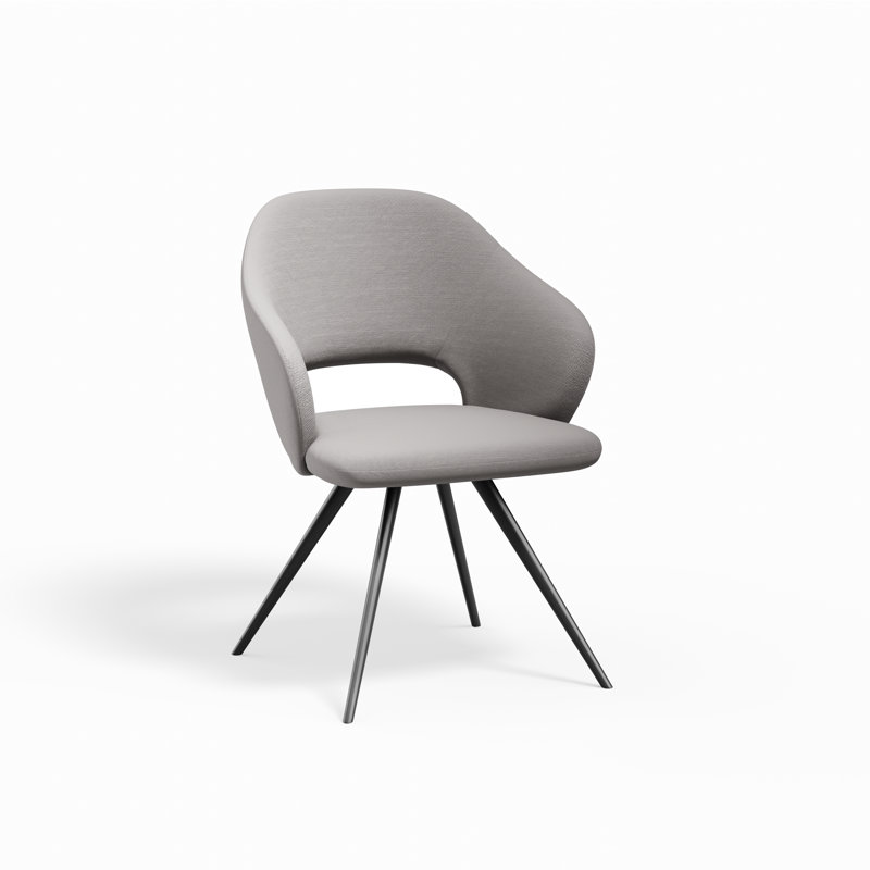 Macaria Armchair with Terro Base, Smoke Linen