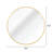 Metal Round Bathroom Mirror (Gold)-41233279