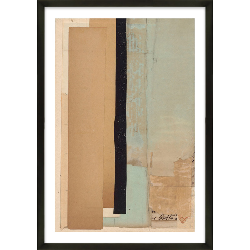 Grotte par Driftway Studio - peinture encadrée, Cadre noir, H 25 po x l 17,5 po x P 1,25 po