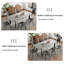 Extendable Rectangular Dining Table with Steel Base-2068370744