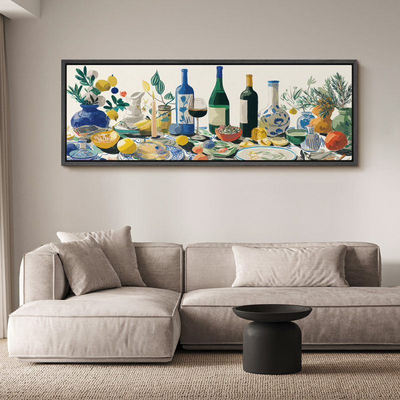 Impression d'art sur toile encadrée, H 20 po x l 60 po, Noir
