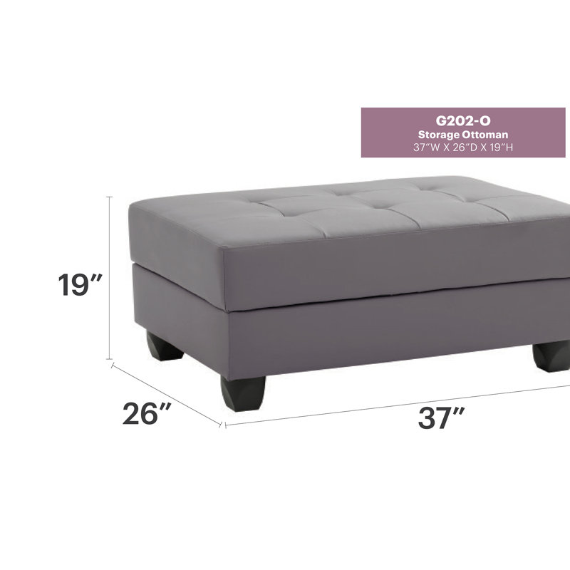 Chic Contemporary Ottoman, Gray